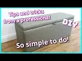 DIY - HOW TO UPHOLSTER A STORAGE OTTOMAN UPHOLSTERY FOR BEGINNERS UPHOLSTERY MADE EASY