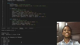 SHOPPING LIST MANAGER PYTHON TUTORIAL