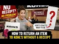 How to return an item to Kohl s without a receipt