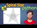 Spiral Star in Python Turtle