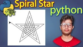 Spiral Star in Python Turtle