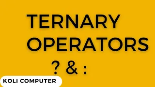 Ternary Operator Java Koli Computer