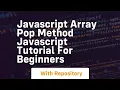 Javascript array pop method javascript tutorial for beginners