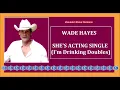 ❤ Wade Hayes ❤  She's Acting Single ❤ I'm drinkin' doubles