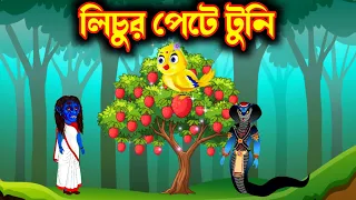 লিচুর পেটে | Lichur Pete | Bangla Cartoon | Bangla moral stories | Tuni Pakhir Golpo | Pakhir Golpo