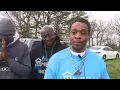 Keith Carnes speaks to Haley Harrison after being released from prison