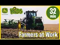 Lagu John Deere Kids | Real Tractors \u0026 Farmers at Work with Music \u0026 Song