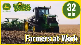 John Deere Kids Real Tractors Farmers at Work with Music Song