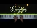 Owl City - Fireflies | Piano Cover with Strings (with Lyrics & PIANO SHEET)