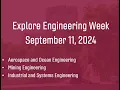 Explore Engineering - Wednesday September 11