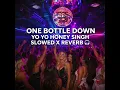 ONE BOTTLE DOWN - YO YO HONEY SINGH || SLOWED X REVERB 🎧 