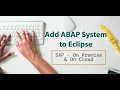 2 Add SAP Development system On-Premise to Eclipse 2020-09 ADT for SAP ABAP Developments