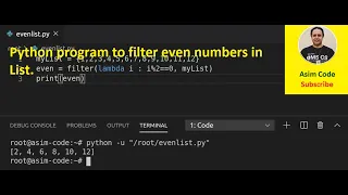 Python program to filter even numbers in List