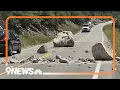 Large boulder the size of a small car falls on Colorado highway