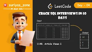 4 1148 Article Views I SQL Interview Question Data Engineer Interview Questions