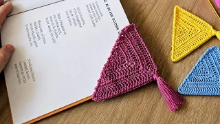 كروشي لمستخدمي اليد اليسرى / كروشيه فاصل للكتب / فواصل كتب للزوايا كروشي Corner bookmarks crochet 