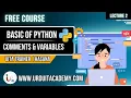 Python Lecture 2 Comments and Variables in Python Area Perimeter Assignment