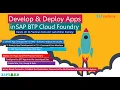 Develop Deploy Apps in SAP BTP Cloud Foundry Training - 8thApr UI5 Node js Fiori Element Apps