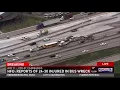HFD 2 Navasota ISD buses involved in crash with CenterPoint utility truck