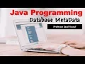 Database MetaData in JDBC