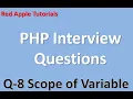 Q-8 Scope of Variable in PHP Hindi Explanation