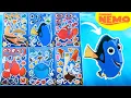 Disney FINDING NEMO Movie DIY Make a Face Stickers Activity with Nemo Dory Crush