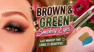 Brown & Green Smokey Eyes 💚✨ Easy Makeup That Looks SO Beautiful! 🖤 Melissa Samways 