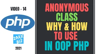 Anonymous class in php with example Object Oriented PHP Tutorial PHP Tutorial