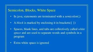 Java Tutorial Semicolons and white spaces in Java