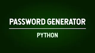 Password Generator in 30 seconds Python