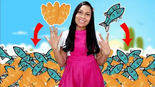 MULTIPLICAÇÃO DOS PÃES E PEIXES !!!! HISTORINHA BIBLICA INFANTIL.