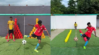 Who will win football spinning chalenge ? Compile