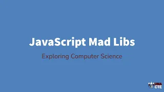 JavaScript Mad Libs