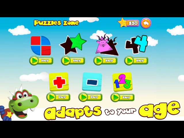 Dino Tim: Learning games about numbers, shapes and basic skills for school age kids and preschoolers