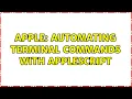 Apple Automating Terminal Commands with AppleScript