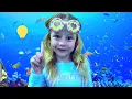 Nastya and dad found a treasure at sea