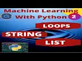 Session-2 Instructor Led Live Training-Machine Learning with Python Learn Machine Learning for free