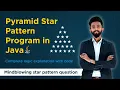 How To Solve Pyramid Star Pattern Program In Java Pattern Programming