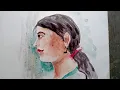 Lagu Freehand Watercolor Portrait| By Visual Arts by Dinesh Kumar
