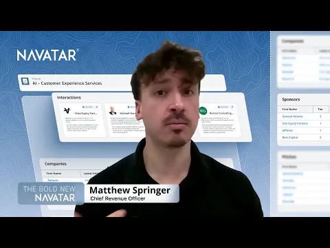 Video testimonial from Matthew Springer, Chief Revenue Officer at Navatar