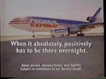 1981 Federal Express When it absolutely positively has to be there overnight TV Commercial