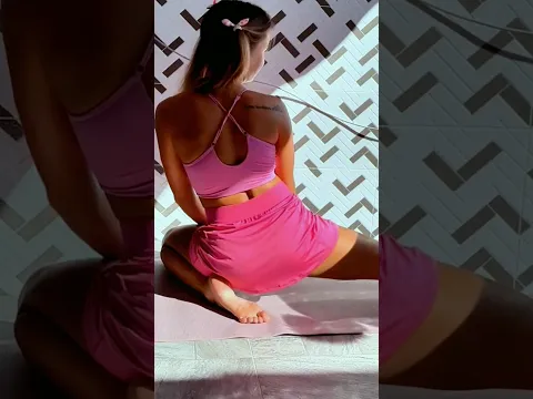 Pink Barbie Stretching Looks Too Good to Interrupt 💕😂 #shorts #fitnessgirl #yoga #barbiecore