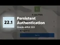 Persistent Authentication in Oracle APEX 22 1