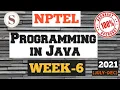 Programming in Java NPTEL WEEK-6 Quiz assignment Answers 2021