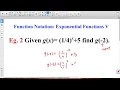 Function Notation Exponential Functions V