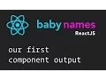 ReactJS Beginner Series - Our First Component Output