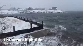 January 4 Blizzard Biddeford Pool Before High tide