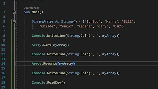Visual Basic - Sort Arrays In Ascending and Descending Order