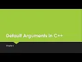 C Tutorials-6 12 Default Arguments