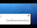 Lesson 7c One Dimensional Array